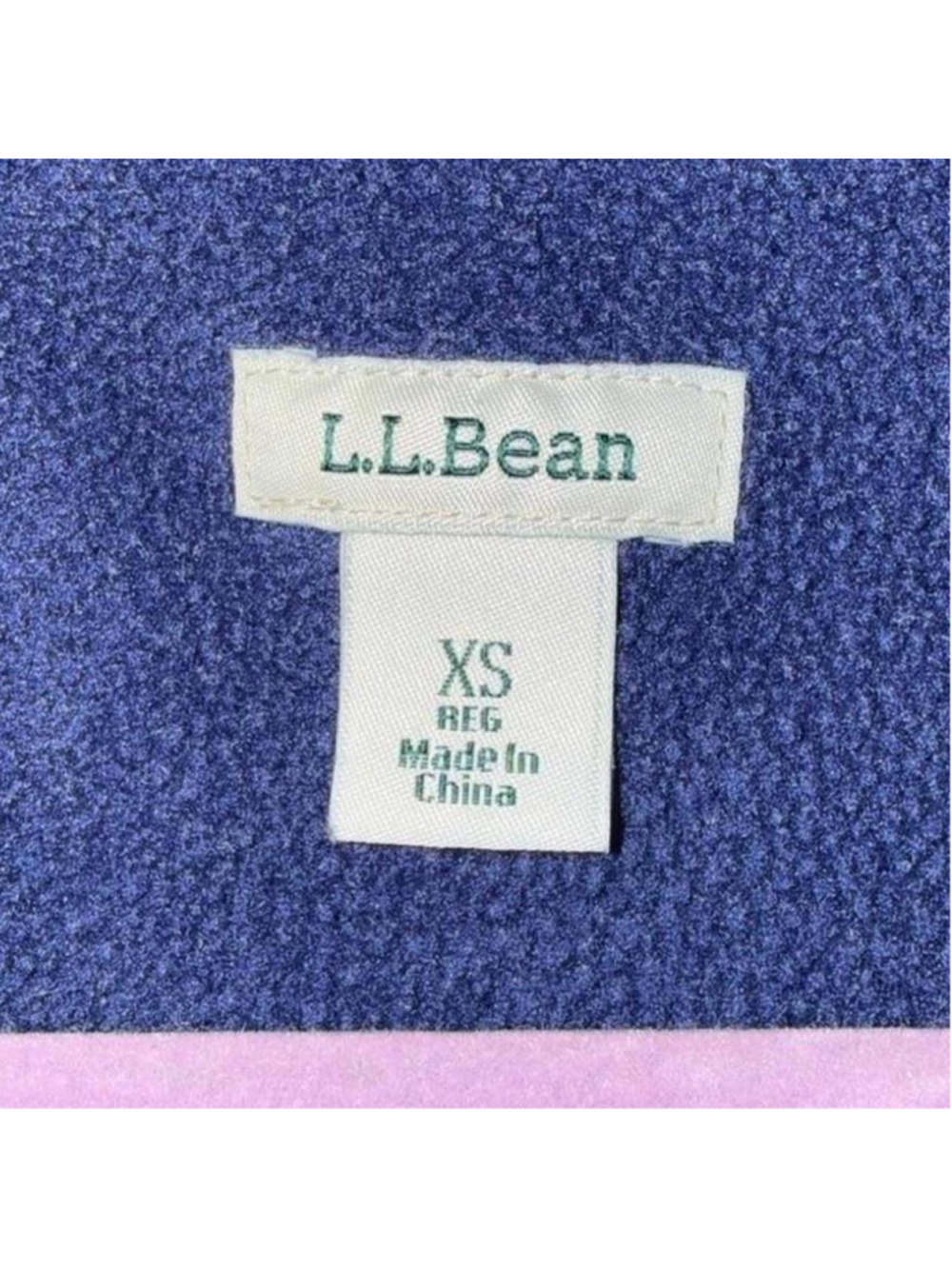 L.L. Bean Blue & Green Fleece-Lined Flannel Jacket with Hood Size XS - Picture 3 of 5